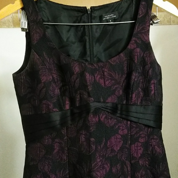 Size 2 Tahari Purple/Black Dress & Jacket - Picture 4 of 7